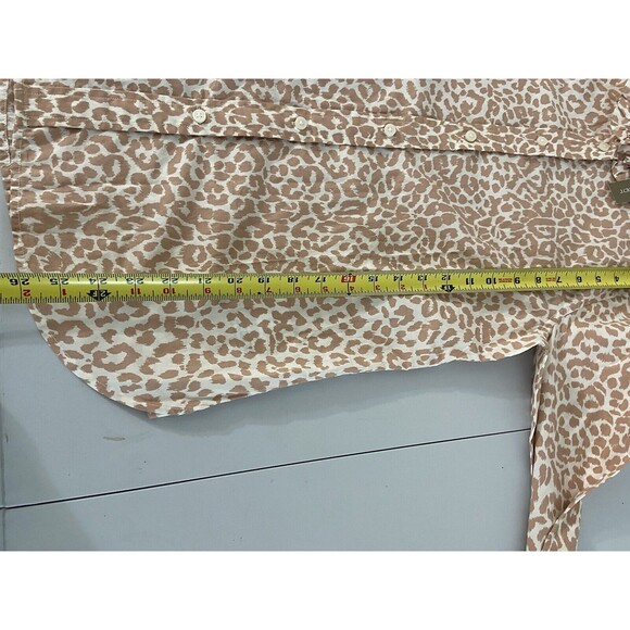 J.Crew Button Up Shirt 2 Leopard Womens Classic Ruffled Collard New NWT $89.50 - Picture 7 of 10